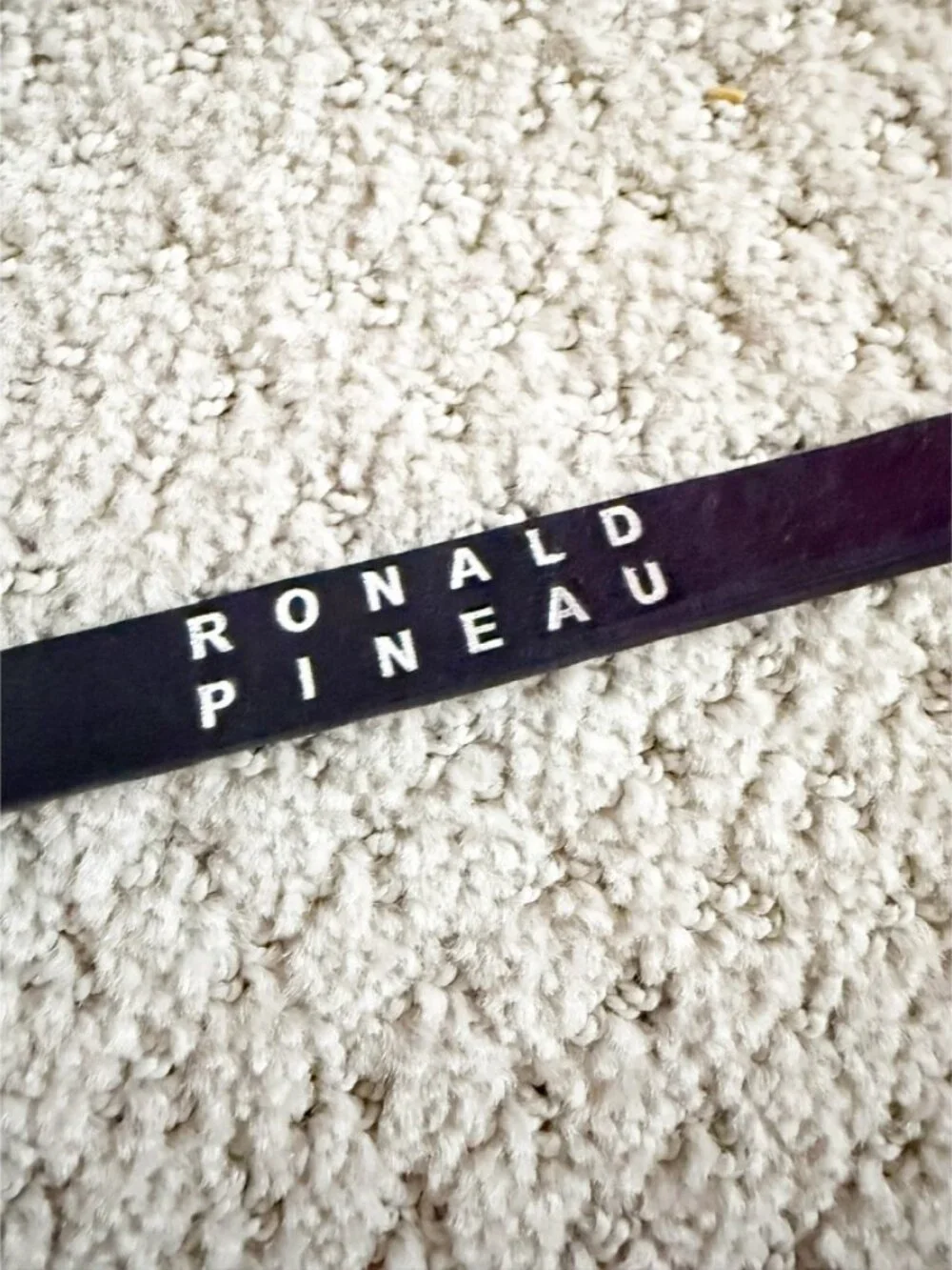 Ronald Pineau Skinny Green Brass Studded .75" Leather Belt M - Picture 3 of 5
